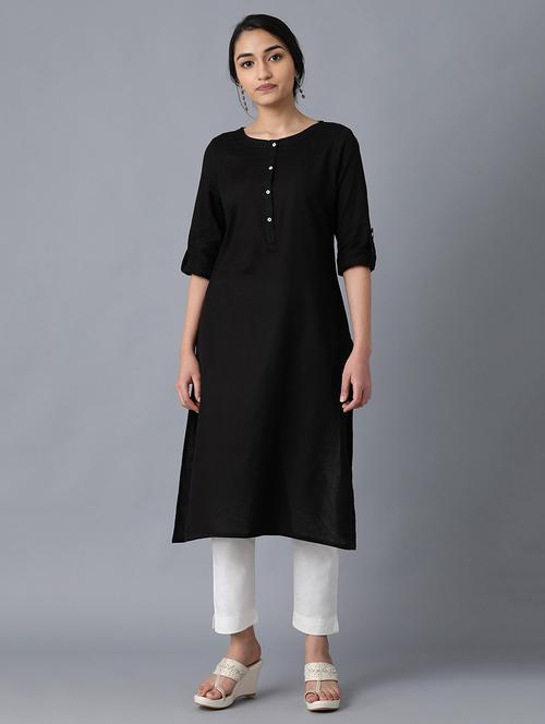 women's straight kurta - 17627225 - Very Small Image - 1