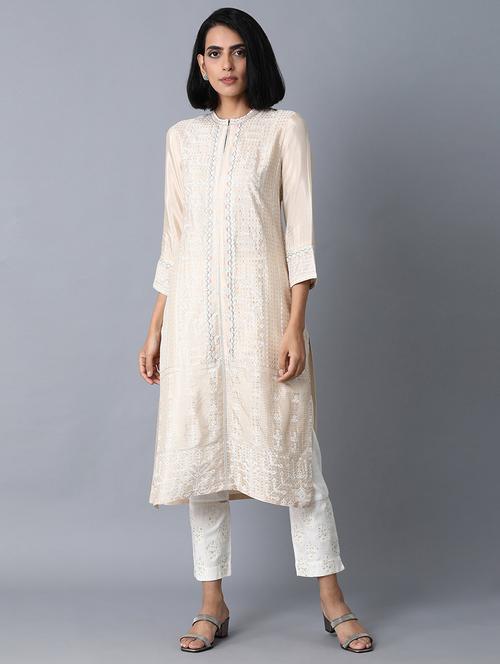 women's straight kurta - 17627309 - Very Small Image - 1