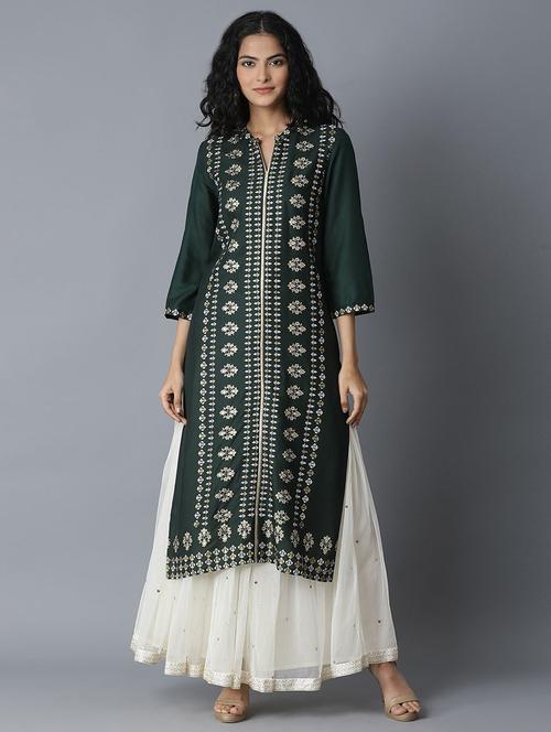 women's straight kurta - 17627312 - Very Small Image - 1