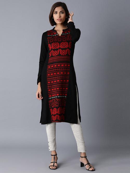 women's straight kurta - 17627356 - Very Small Image - 1