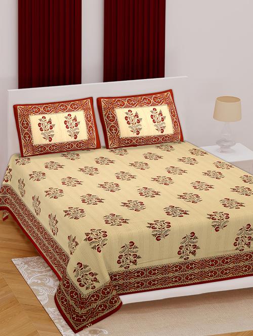 jaipuri print cotton king size bedsheet set - 17628105 - Very Small Image - 1
