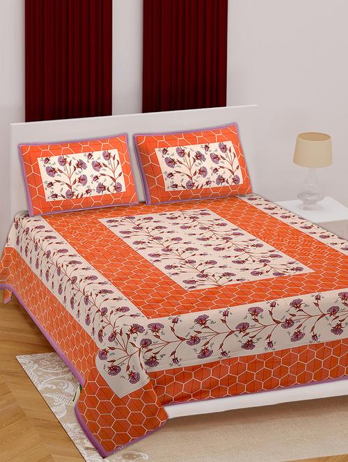 jaipuri print cotton king size bedsheet set - 17628109 - Very Small Image - 1