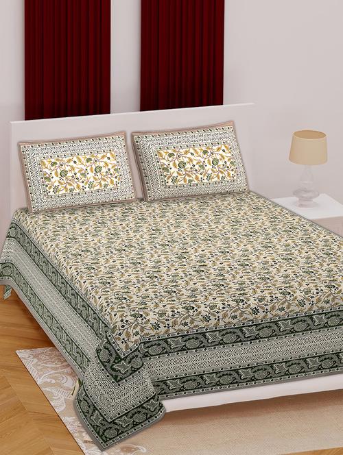 jaipuri print cotton king size bedsheet set - 17628112 - Very Small Image - 1