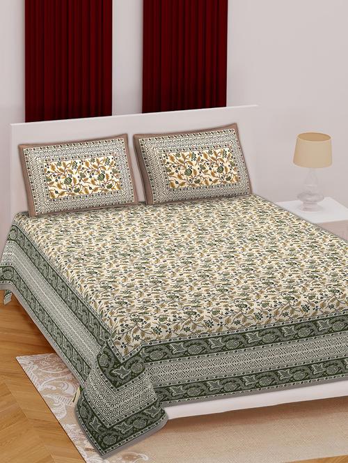 jaipuri print cotton king size bedsheet set - 17628115 - Very Small Image - 1