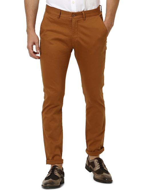 brown solid chinos  - 17628521 - Very Small Image - 1