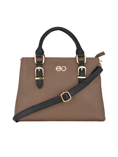 brown leatherette (pu) handbag - 17630281 - Very Small Image - 1