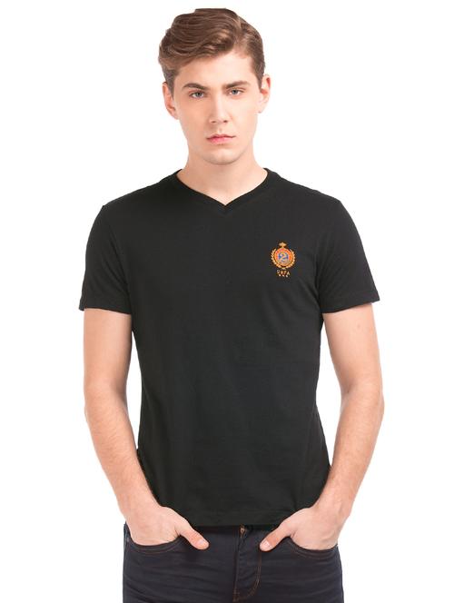 v neck solid t-shirt  - 17632106 - Very Small Image - 1