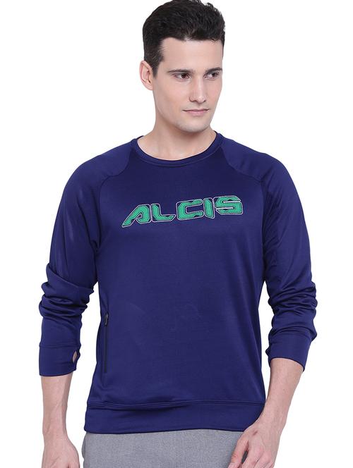 navy blue printed sweatshirt - 17633222 - Very Small Image - 1