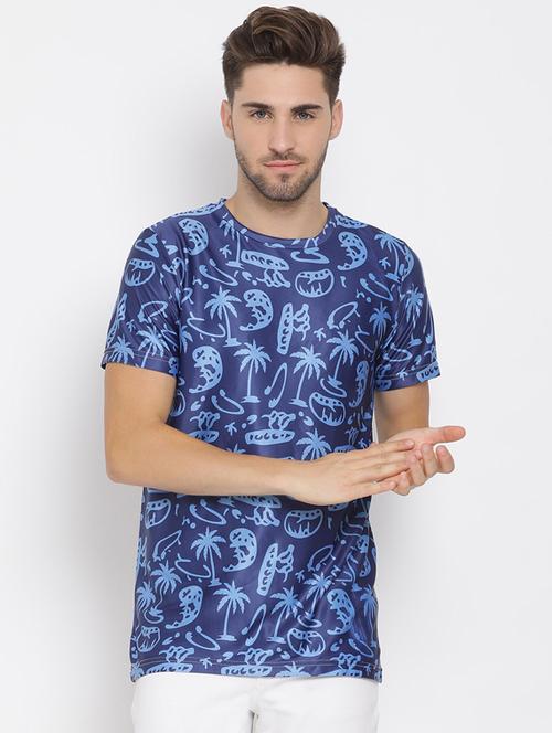 blue printed t-shirt - 17633272 - Very Small Image - 1