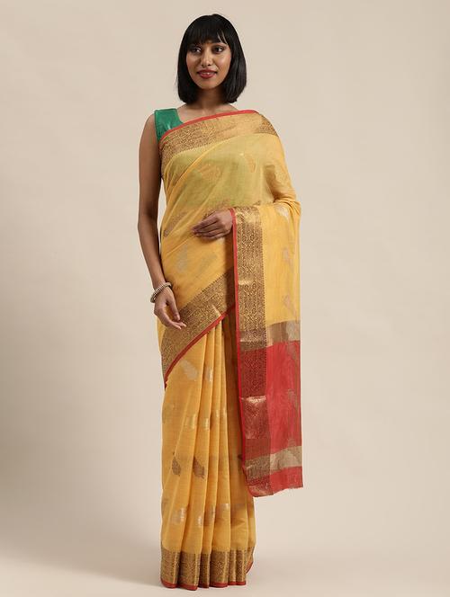ethnic motifs woven saree - 17633605 - Very Small Image - 1