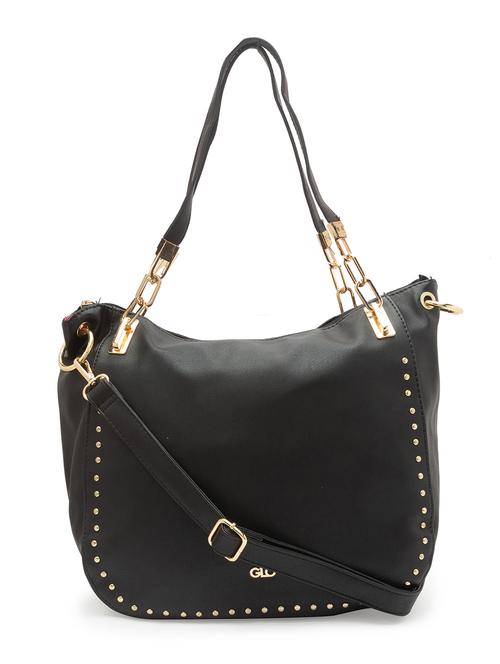 black leatherette (pu) handbag - 17633748 - Very Small Image - 1