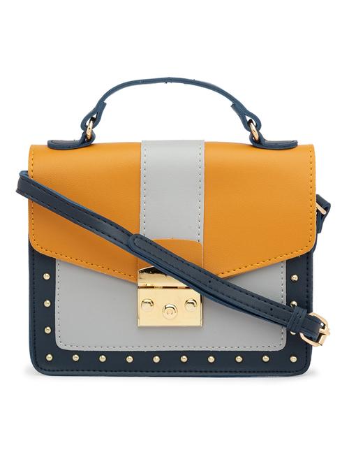 tan leatherette (pu) sling bag - 17633778 - Very Small Image - 1