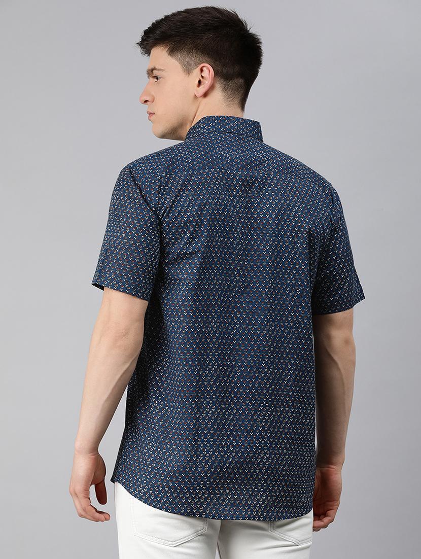 mens color block casual shirt - 17633930 - Zoom Image - 2