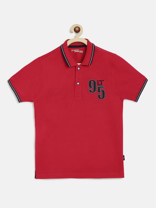 red polo t-shirt - 17635538 - Very Small Image - 1