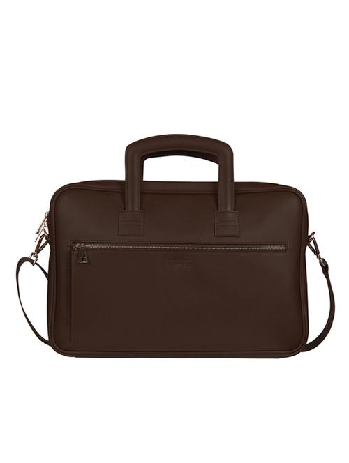 brown  leatherette laptopbag - 17635762 - Very Small Image - 1