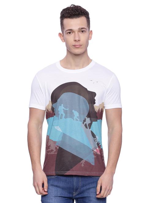 crew neck front print t-shirt - 17636687 - Very Small Image - 1