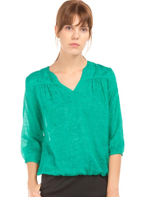 v-neck blouson top - 17645398 - Very Small Image - 1
