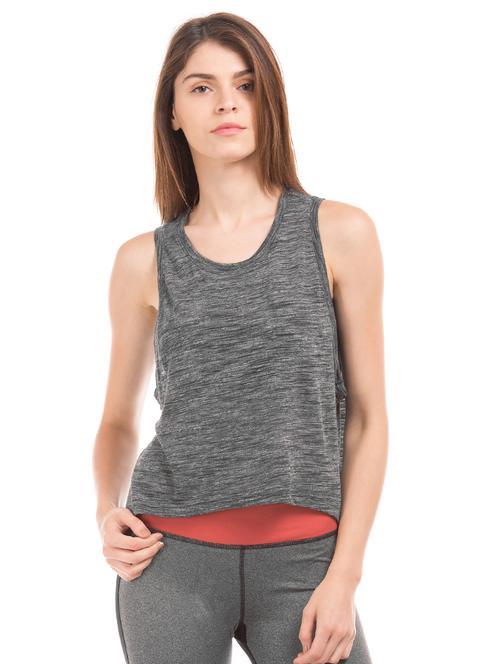high low melange tank top - 17645558 - Very Small Image - 1