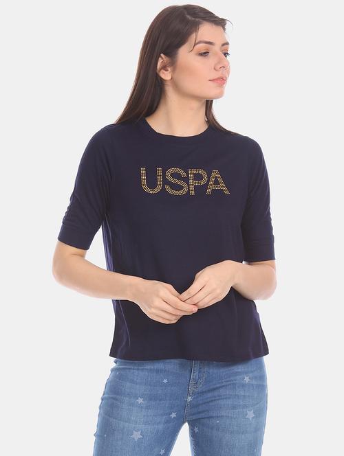 crew neck embellished tee  - 17645759 - Very Small Image - 1