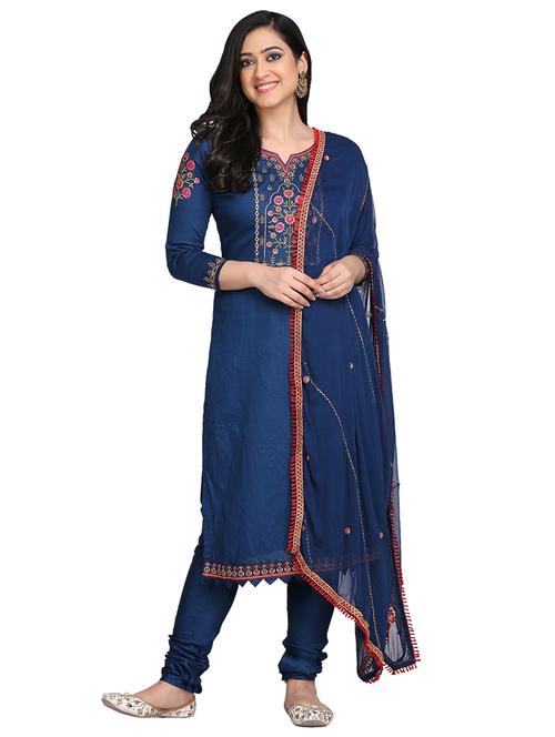 embroidered unstitched suit - 17646026 - Very Small Image - 1
