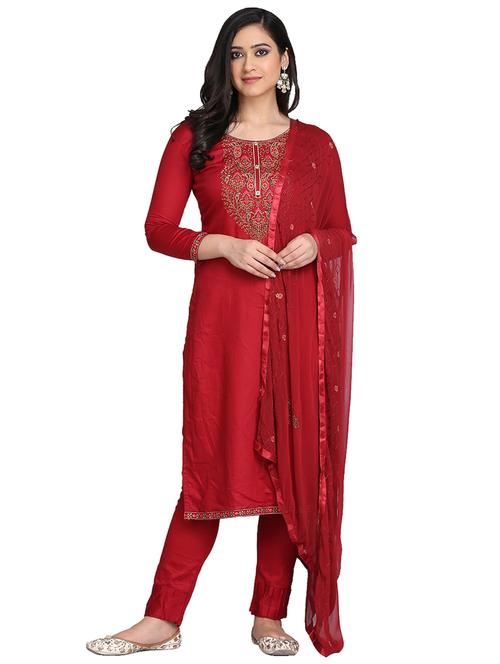embroidered unstitched suit - 17646035 - Very Small Image - 1