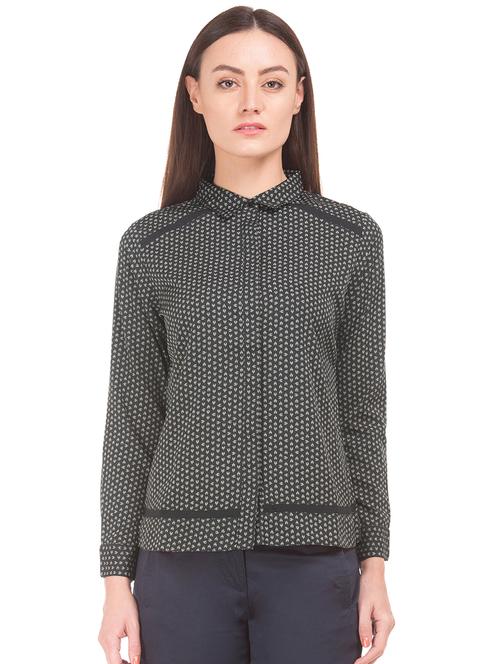 concealed placket printed shirt  - 17646090 - Very Small Image - 1