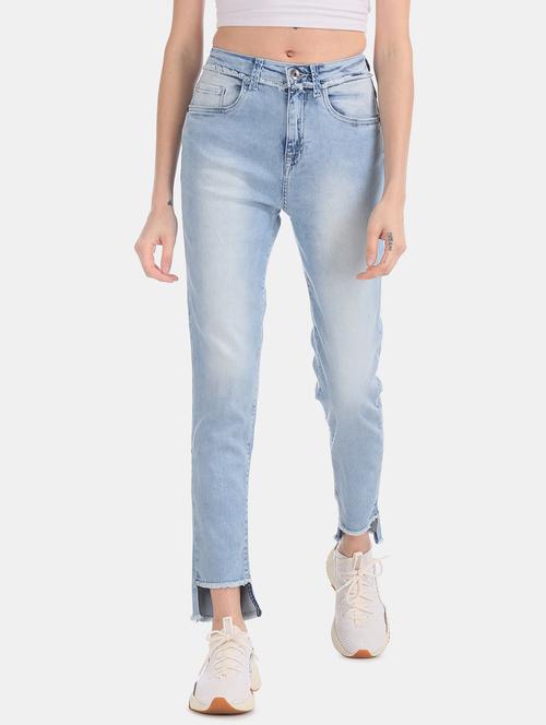 high rise stone washed jeans  - 17646279 - Very Small Image - 1