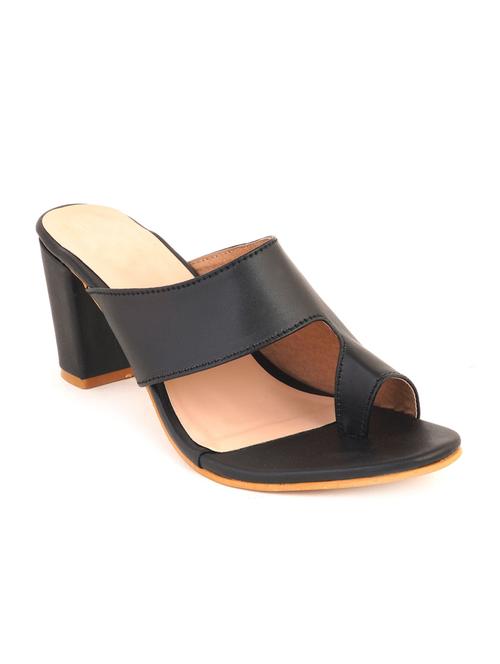 black synthetic one toe sandals - 17646844 - Very Small Image - 1