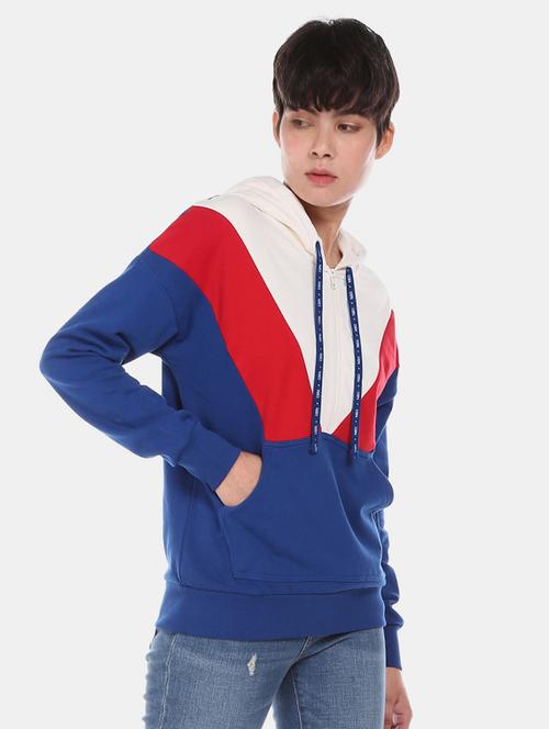 women's color block sweatshirt - 17647134 - Very Small Image - 1