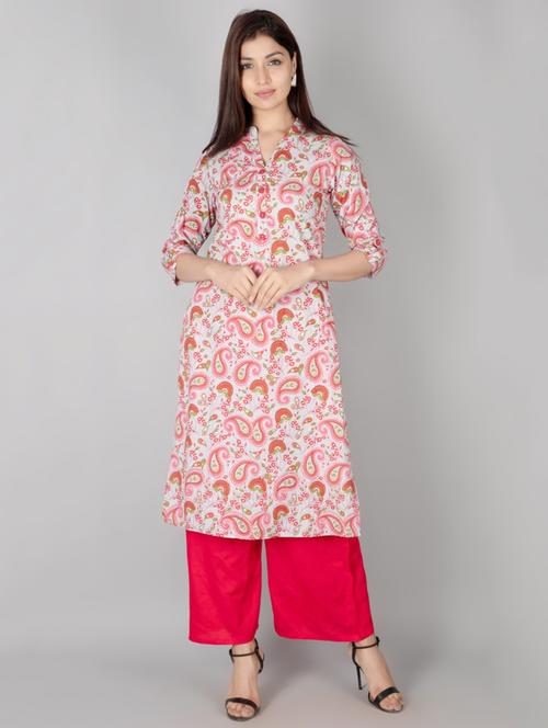 women's straight kurta - 17649548 - Very Small Image - 1