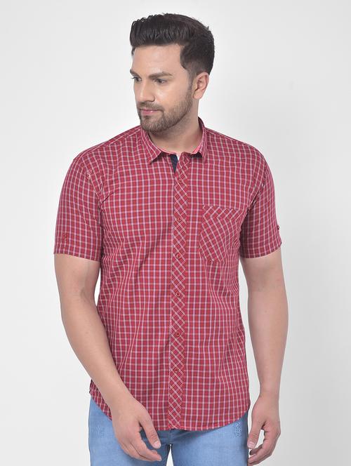 red checkered casual shirt - 17650352 - Very Small Image - 1