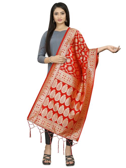 self design banarasi dupatta - 17651105 - Very Small Image - 1