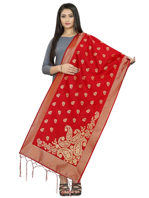 self design banarasi dupatta - 17651108 - Very Small Image - 1