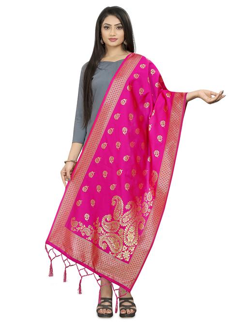 self design banarasi dupatta - 17651109 - Very Small Image - 1