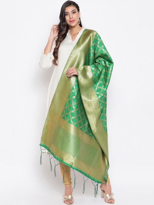 jacquard work banarasi dupatta - 17651118 - Very Small Image - 1