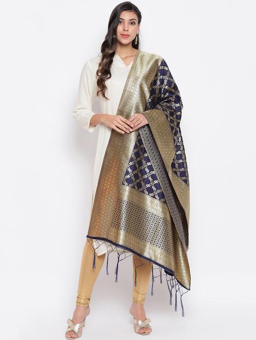 jacquard work banarasi dupatta - 17651119 - Very Small Image - 1