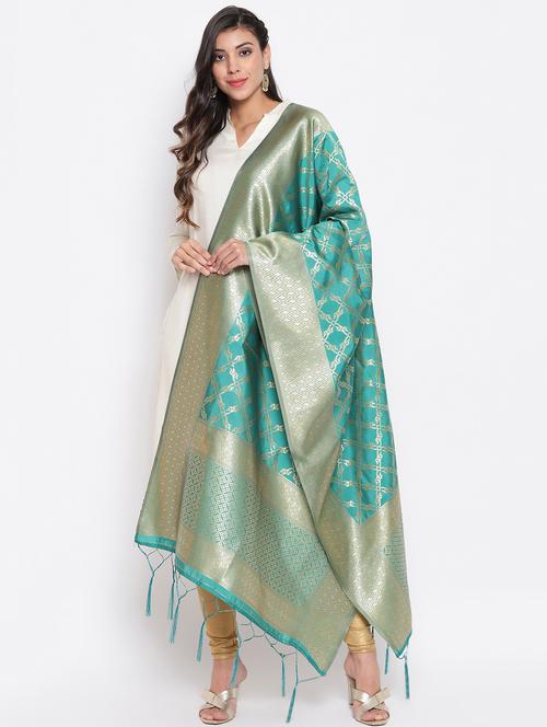 jacquard work banarasi dupatta - 17651121 - Very Small Image - 1
