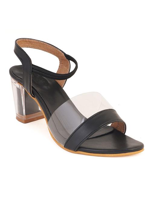 black pu back strap sandals - 17653002 - Very Small Image - 1