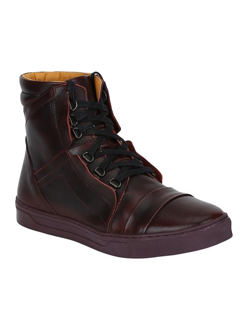 brown leather lace up boots - 17653348 - Very Small Image - 1