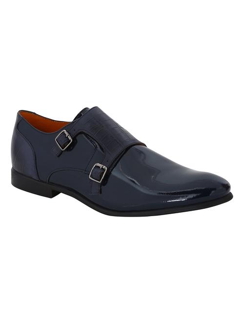 blue colored slip on monk strap - 17653608 - Very Small Image - 1