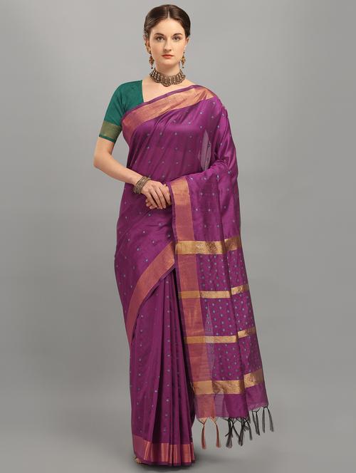 ethnic motifs bhagalpuri saree with blouse - 17653678 - Very Small Image - 1