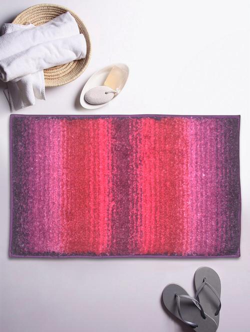 bianca soft-cotton bath mat with rubber back -1pc small (super dry) abstract-purple - 17655390 - Very Small Image - 1