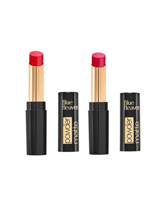 blue heaven combo of 2 powder matte lipsticks (carol touch & ruby glow) - 17655624 - Very Small Image - 1