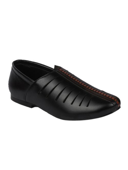 black pu slip on jutis - 17656767 - Very Small Image - 1