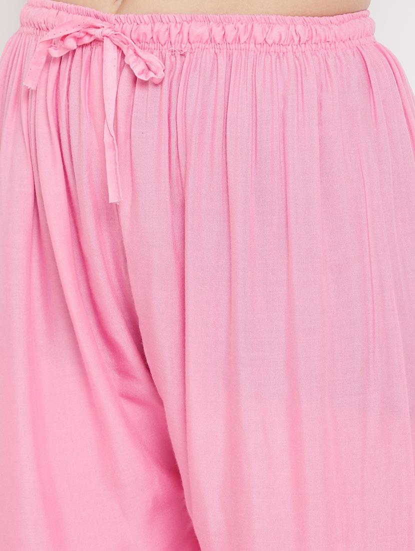 pink rayon palazzos - 17656933 - Zoom Image - 4