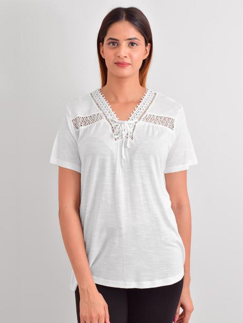 tie up neck solid top  - 17661196 - Very Small Image - 1