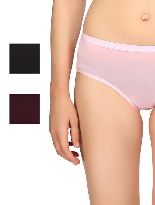 Pack Of 3 Solid Hipster Panty - 17662382 - Very Small Image - 1