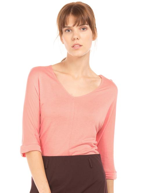 v-neck textured top  - 17662823 - Very Small Image - 1