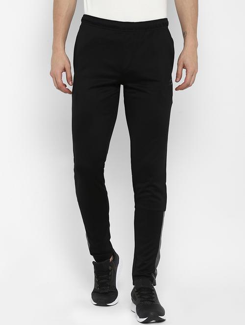 black solid full length track pant - 17665094 - Very Small Image - 1