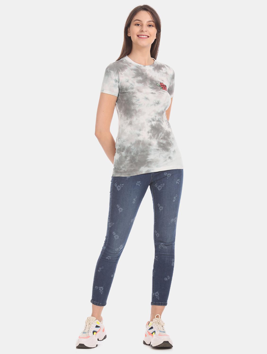 women's all over print crew neck t-shirt - 17665368 - Zoom Image - 4